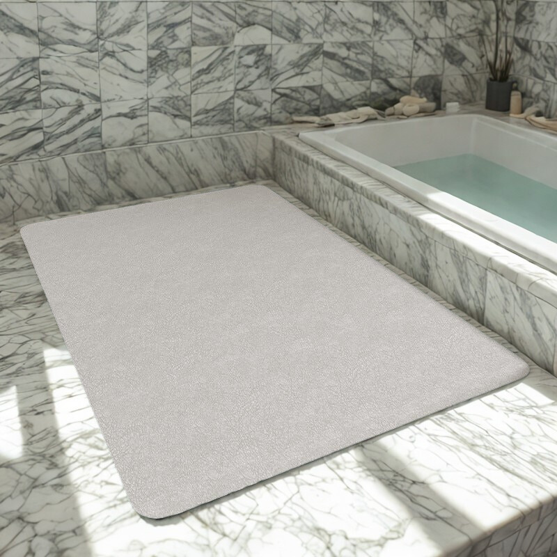 Bath Mat Anti-Slip Quick-Dry Bathroom Rug with Non-Slip Base