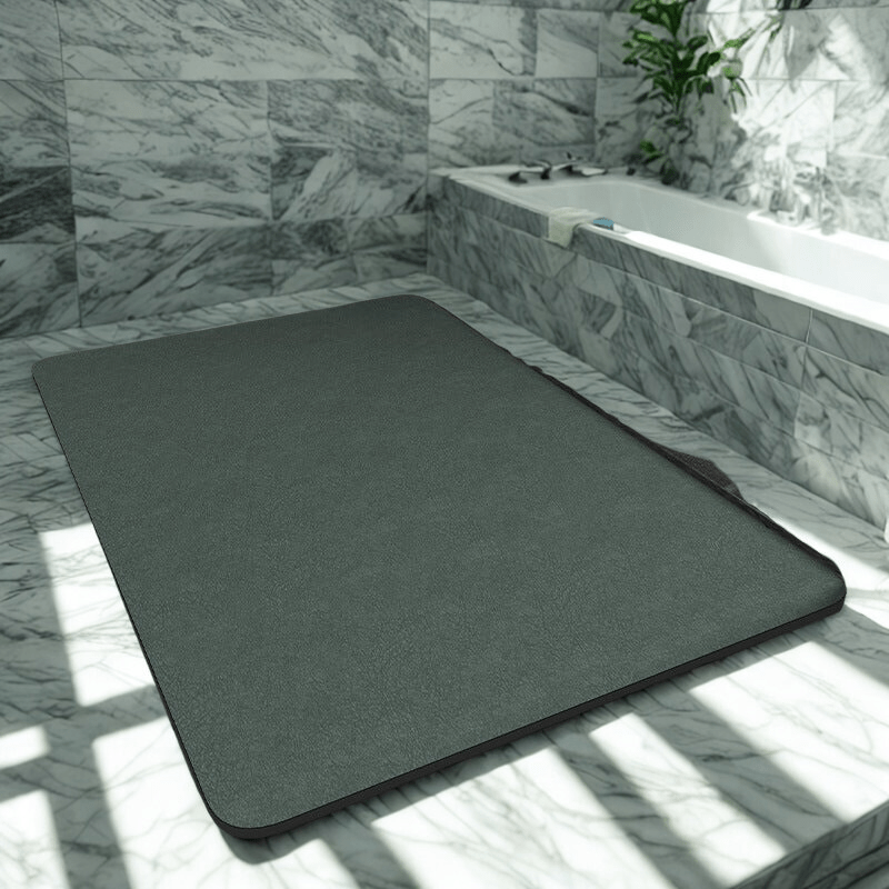 Bath Mat Anti-Slip Quick-Dry Bathroom Rug with Non-Slip Base