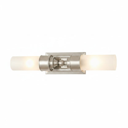 Bathroom Vanity Wall Light Classic Double Tube Sconce with Frosted Glass Shades