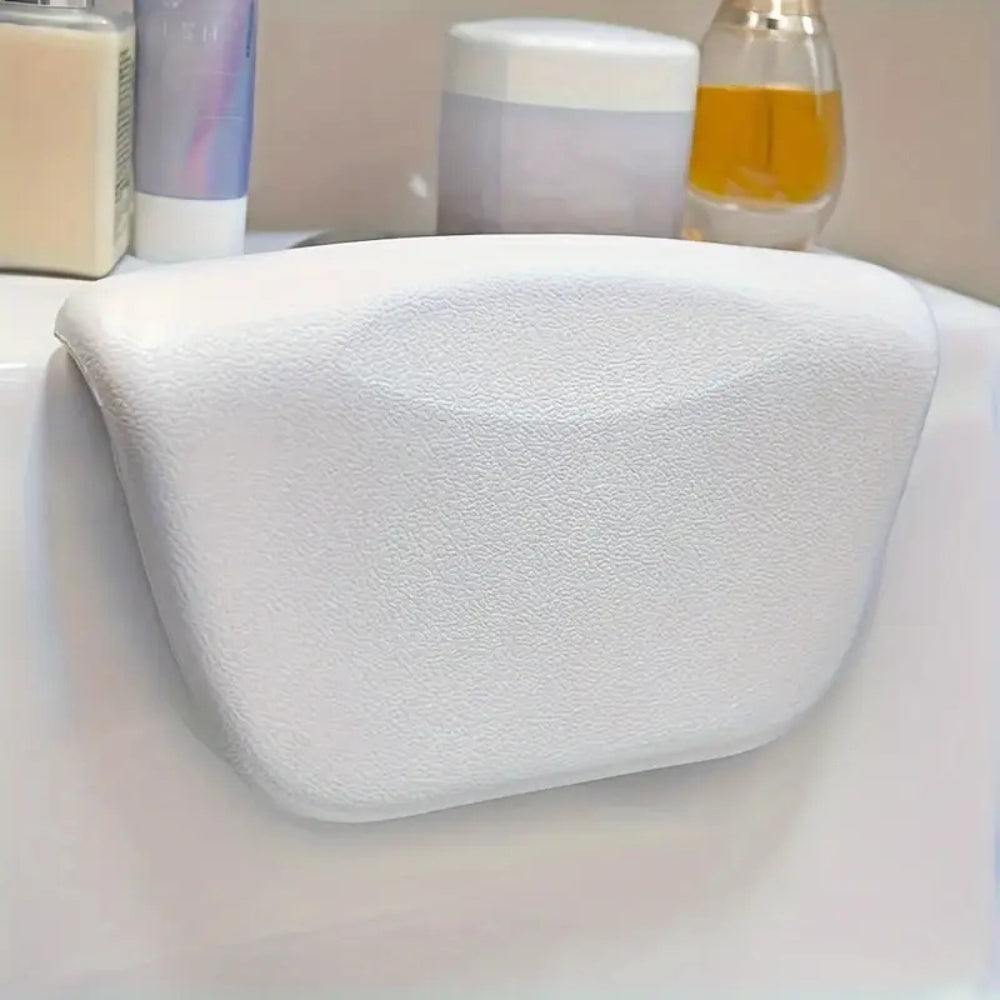 Bathtub Pillow with Curved Neck Support for Baths and Spas