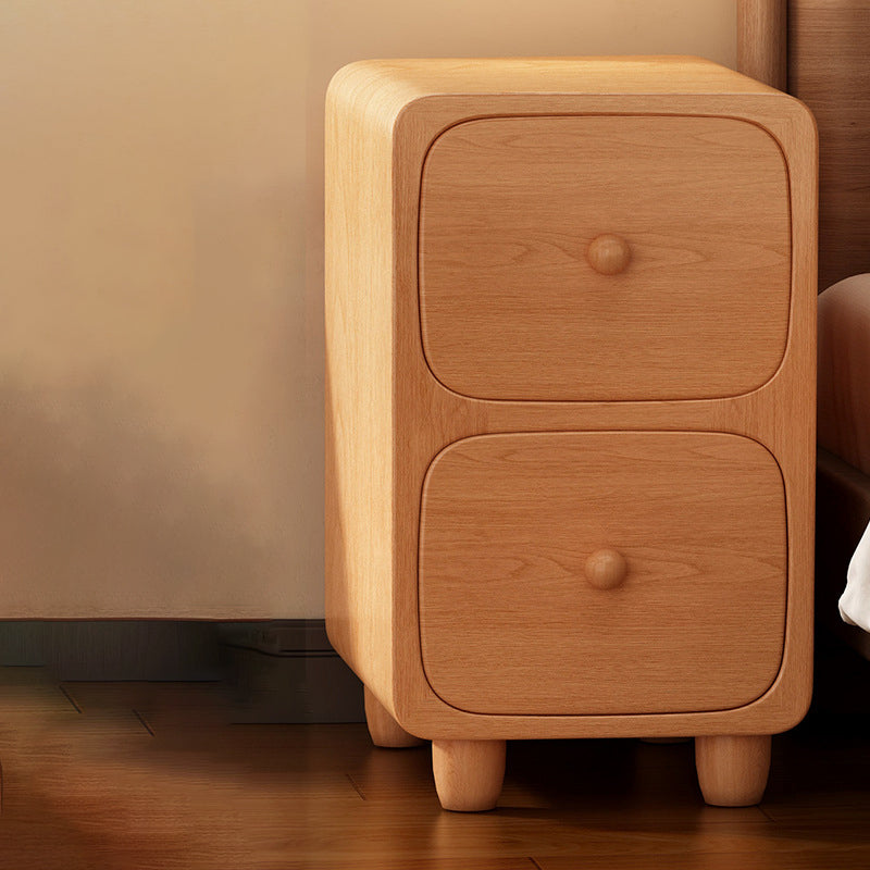 Bedside Table with Open Shelf and Drawer