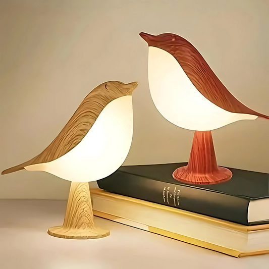 Bird Table Lamp Scandinavian with Touch Control and USB-C Rechargeable LED