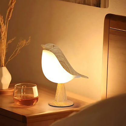 Bird Table Lamp Scandinavian with Touch Control and USB-C Rechargeable LED