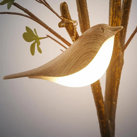 Bird Table Lamp Scandinavian with Touch Control and USB-C Rechargeable LED