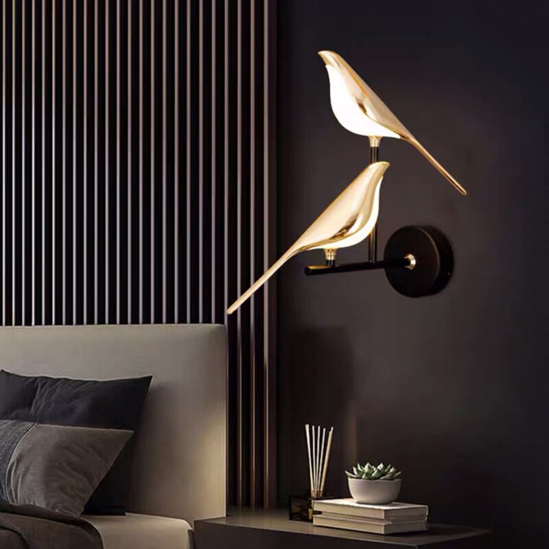 Bird Wall Lamp Modern LED with Magnetic Rotating Head