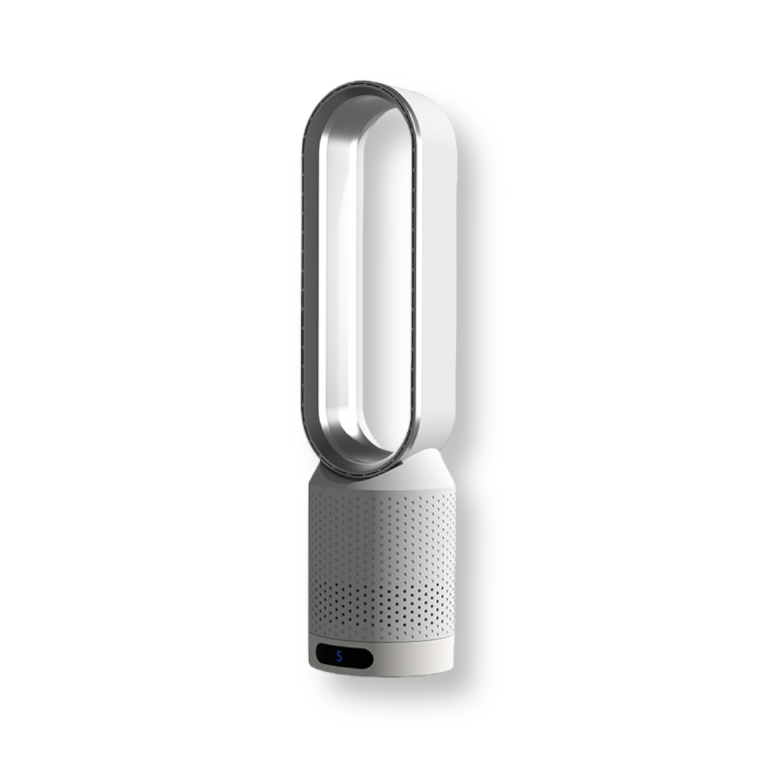 Bladeless Tower Fan and Air Purifier with HEPA Filter, UV and Ionizer