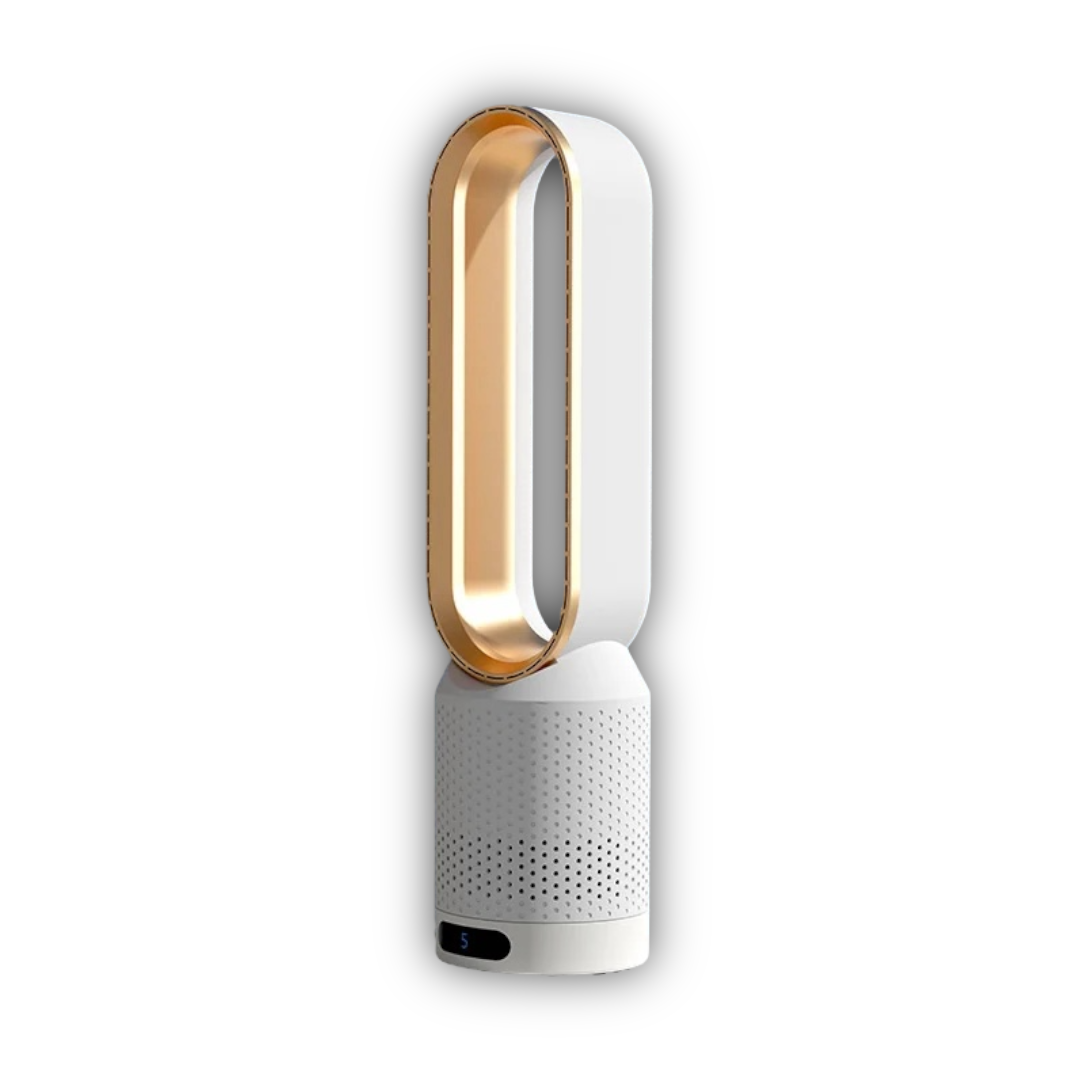 Bladeless Tower Fan and Air Purifier with HEPA Filter, UV and Ionizer