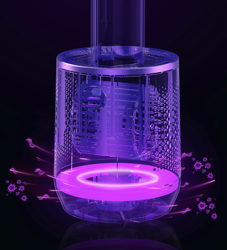Bladeless Tower Fan and Air Purifier with HEPA Filter, UV and Ionizer