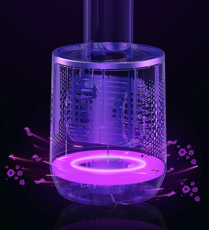 Bladeless Tower Fan and Air Purifier with HEPA Filter, UV and Ionizer