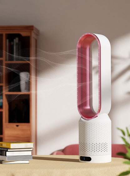 Bladeless Tower Fan and Air Purifier with HEPA Filter, UV and Ionizer