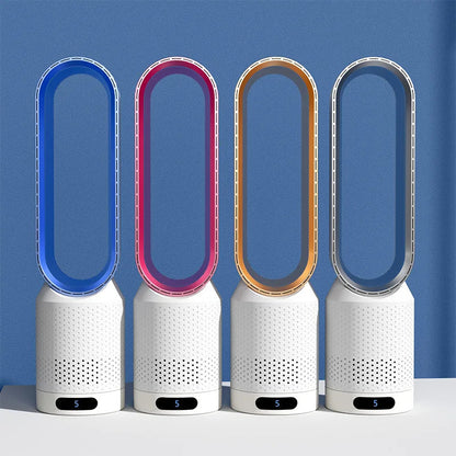 Bladeless Tower Fan and Air Purifier with HEPA Filter, UV and Ionizer