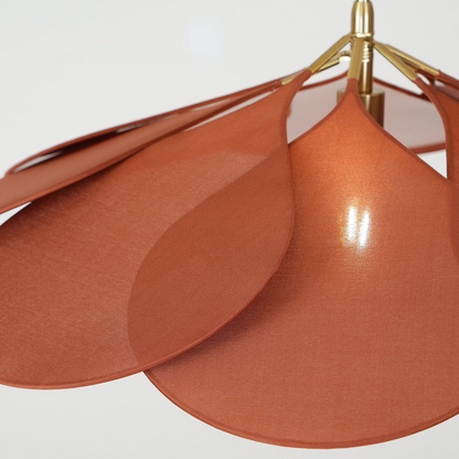 Bohemian Pendant Lamp with Flower Petal Fabric Shade