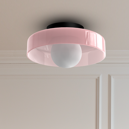 Ceiling and Wall Lamp Retro Round Shade with Globe Bulb