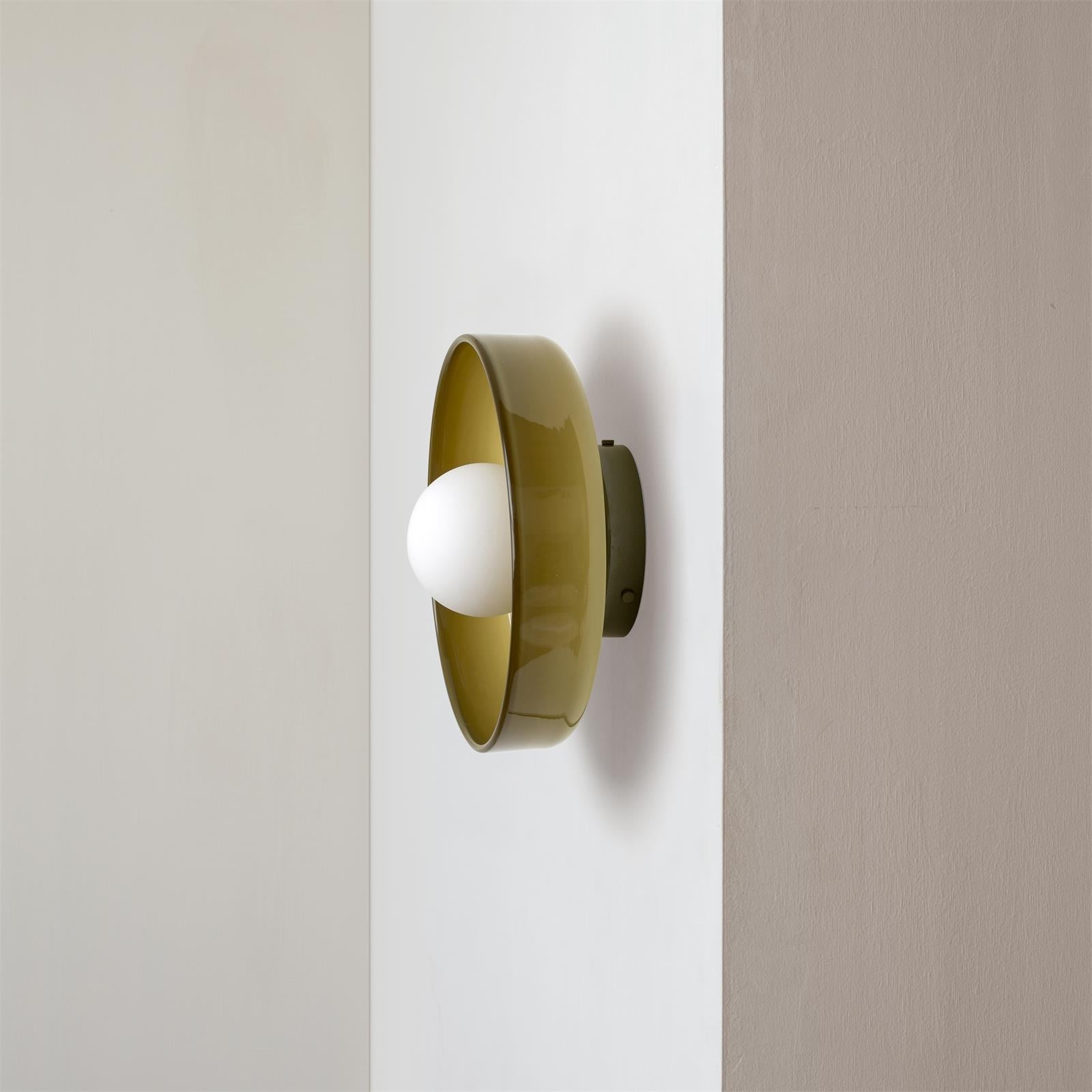 Ceiling and Wall Lamp Retro Round Shade with Globe Bulb