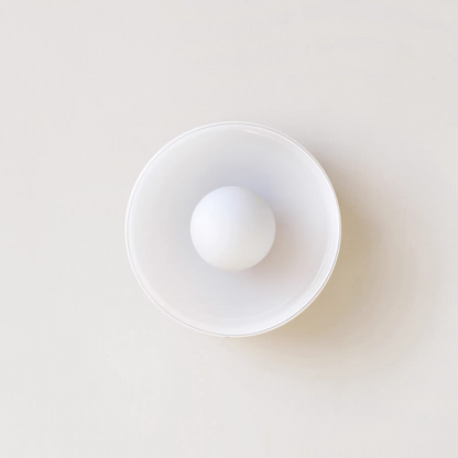 Ceiling and Wall Lamp Retro Round Shade with Globe Bulb