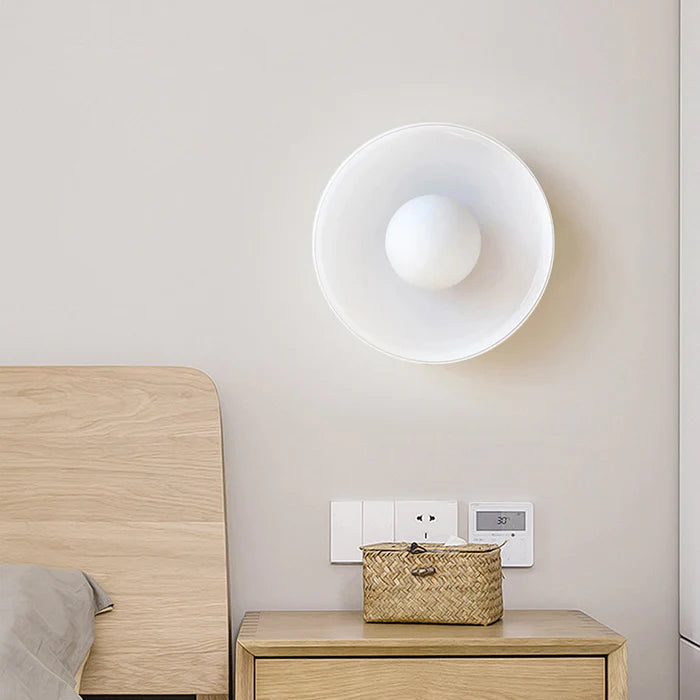 Ceiling and Wall Lamp Retro Round Shade with Globe Bulb