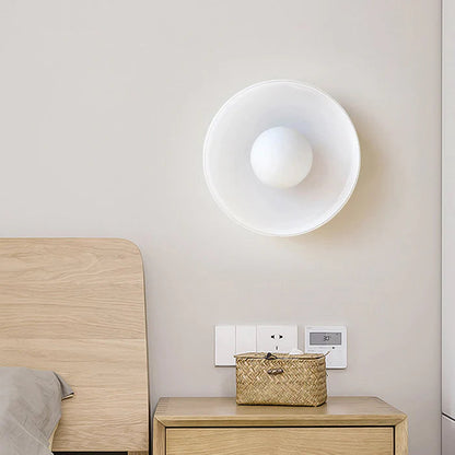 Ceiling and Wall Lamp Retro Round Shade with Globe Bulb