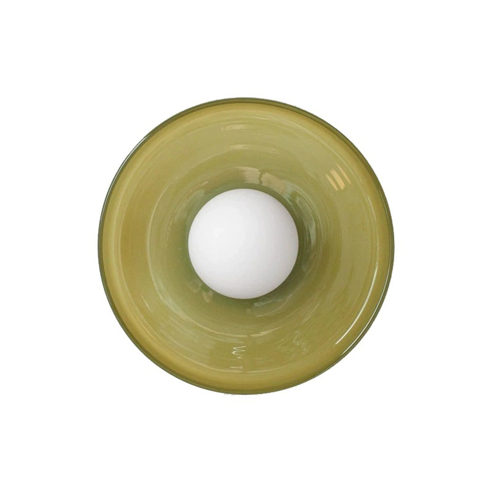 Ceiling and Wall Lamp Retro Round Shade with Globe Bulb