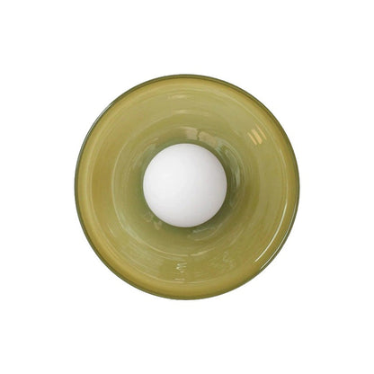 Ceiling and Wall Lamp Retro Round Shade with Globe Bulb