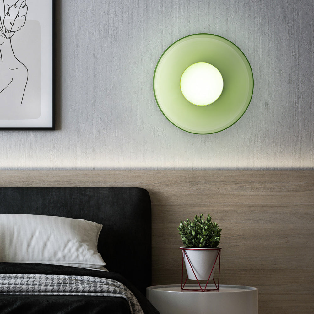 Ceiling and Wall Lamp Retro Round Shade with Globe Bulb