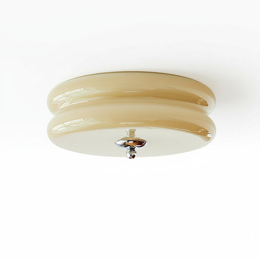 Ceiling Lamp Art Deco Vintage with Glass Shade and Round Layered Design