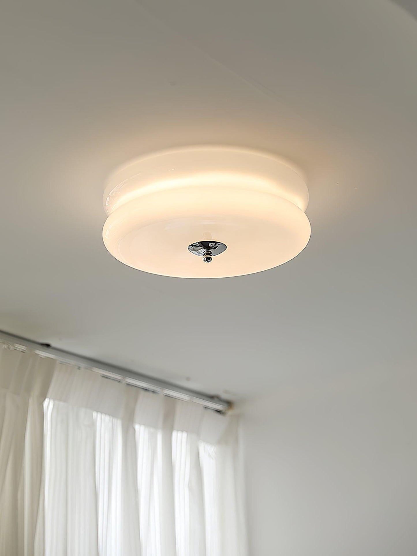 Ceiling Lamp Art Deco Vintage with Glass Shade and Round Layered Design