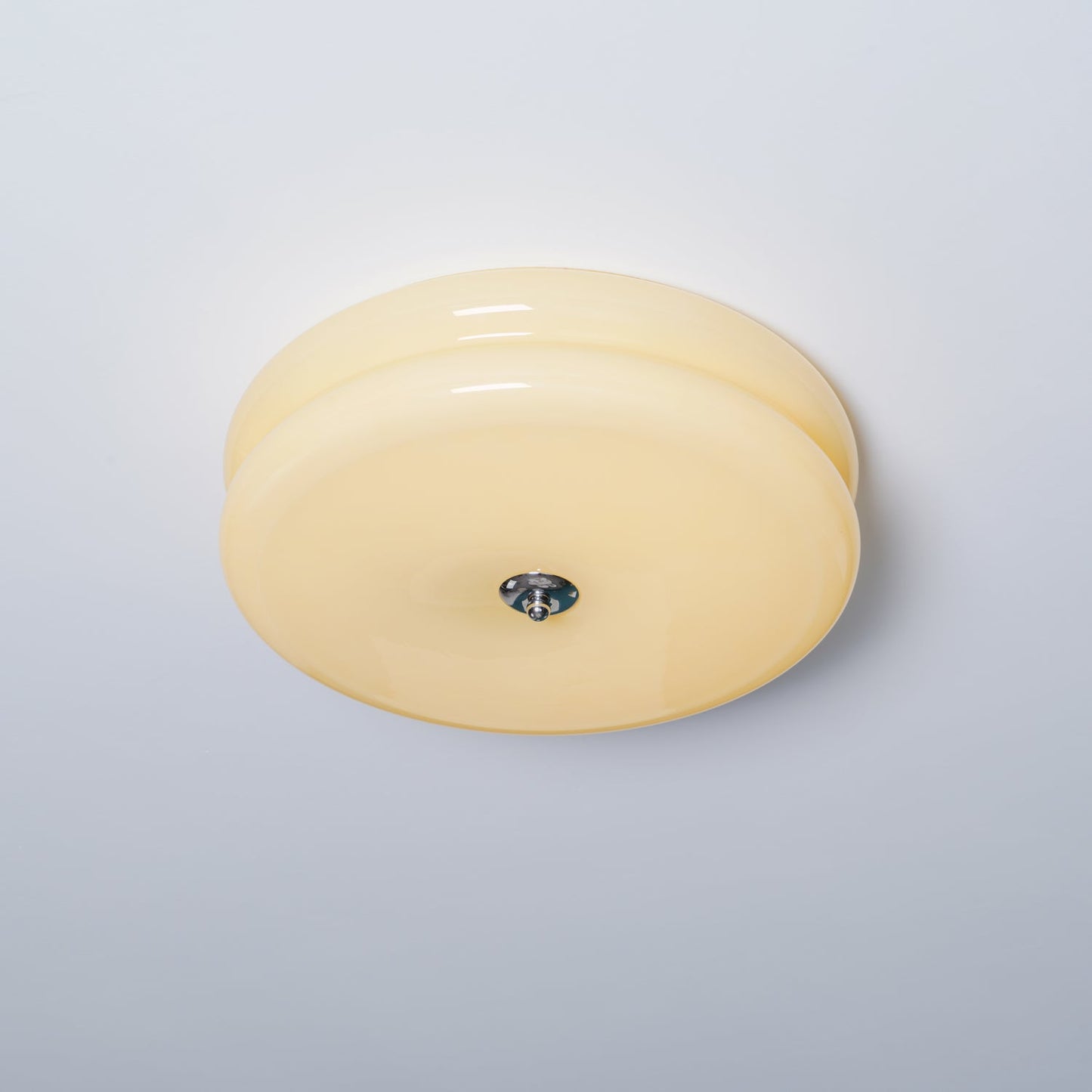 Ceiling Lamp Art Deco Vintage with Glass Shade and Round Layered Design