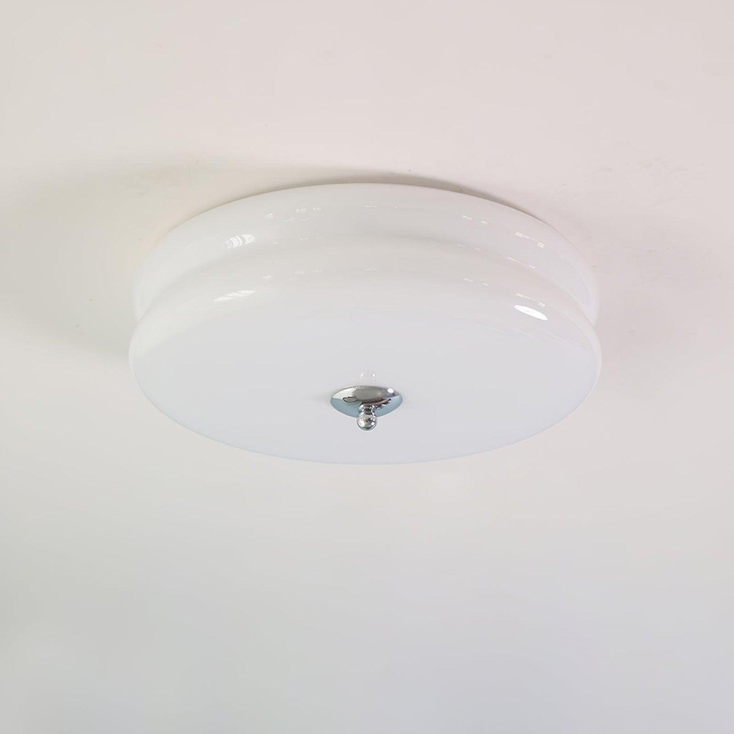 Ceiling Lamp Art Deco Vintage with Glass Shade and Round Layered Design