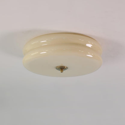Ceiling Lamp Art Deco Vintage with Glass Shade and Round Layered Design
