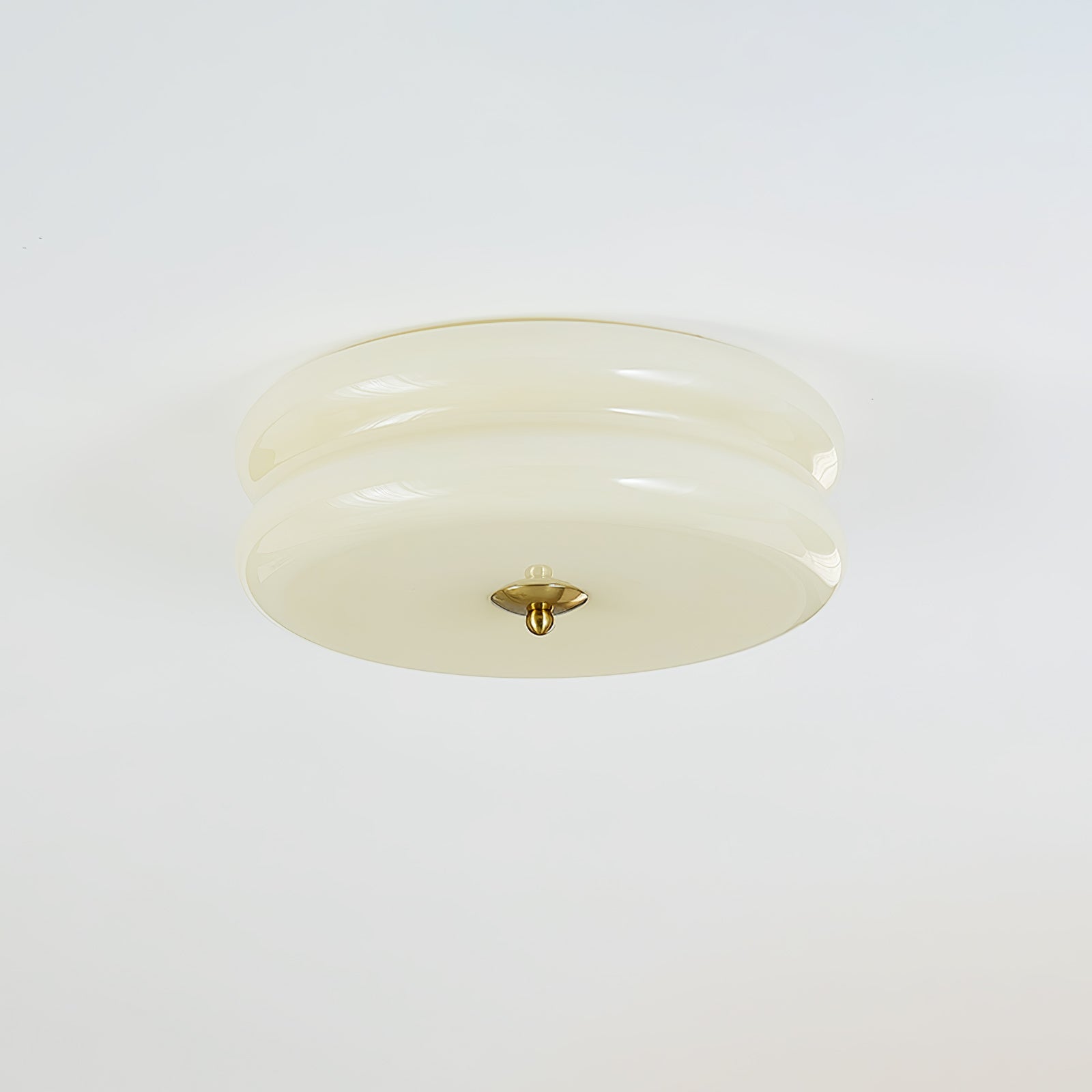 Ceiling Lamp Art Deco Vintage with Glass Shade and Round Layered Design