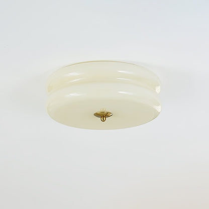 Ceiling Lamp Art Deco Vintage with Glass Shade and Round Layered Design