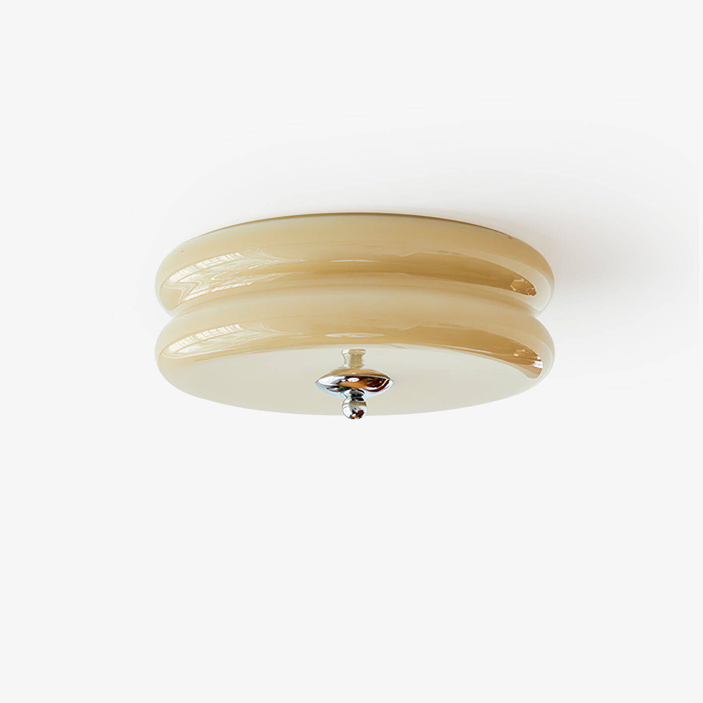 Ceiling Lamp Art Deco Vintage with Glass Shade and Round Layered Design