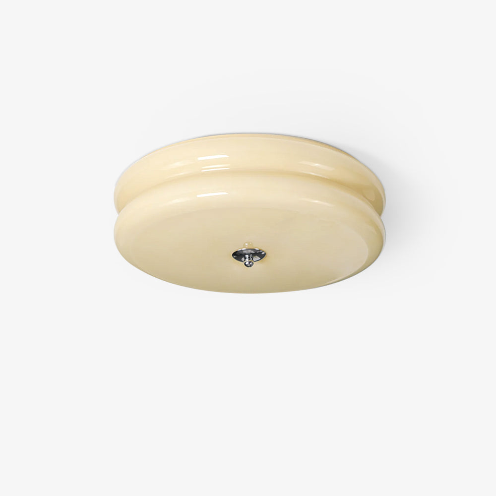 Ceiling Lamp Art Deco Vintage with Glass Shade and Round Layered Design