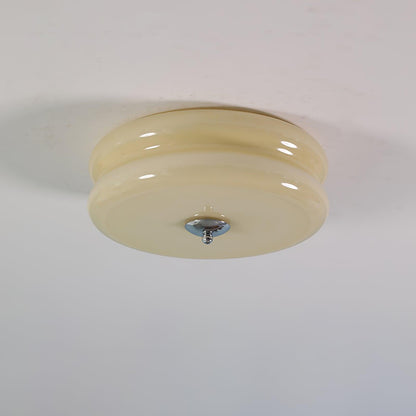Ceiling Lamp Art Deco Vintage with Glass Shade and Round Layered Design