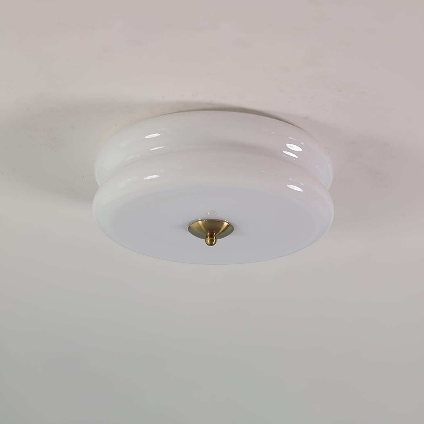 Ceiling Lamp Art Deco Vintage with Glass Shade and Round Layered Design