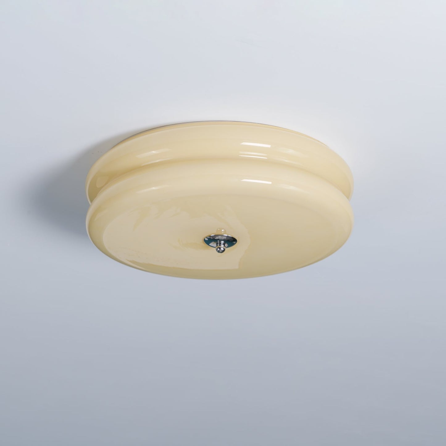 Ceiling Lamp Art Deco Vintage with Glass Shade and Round Layered Design