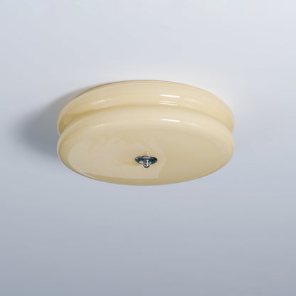 Ceiling Lamp Art Deco Vintage with Glass Shade and Round Layered Design
