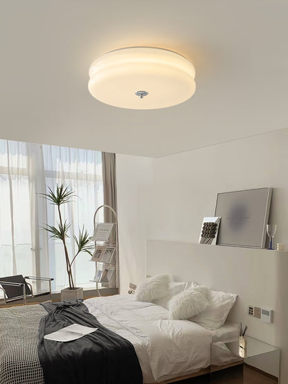 Ceiling Lamp Art Deco Vintage with Glass Shade and Round Layered Design