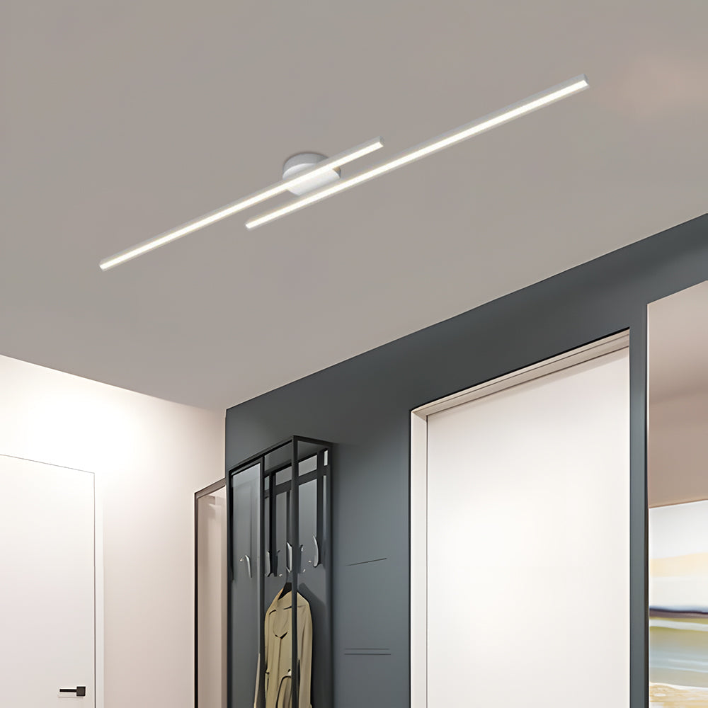 Ceiling Lamp Minimalist LED with Dual Linear Bar Design