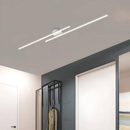 Ceiling Lamp Minimalist LED with Dual Linear Bar Design