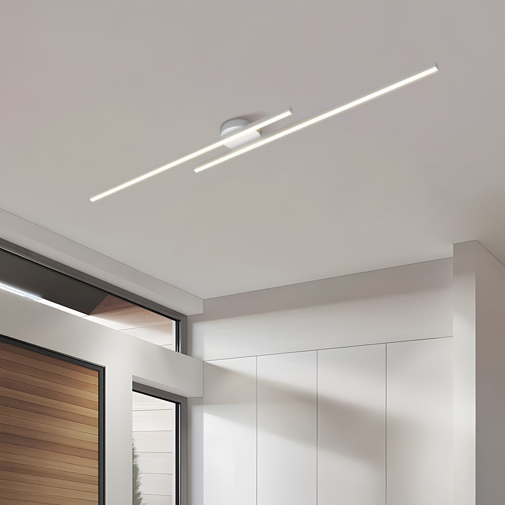 Ceiling Lamp Minimalist LED with Dual Linear Bar Design