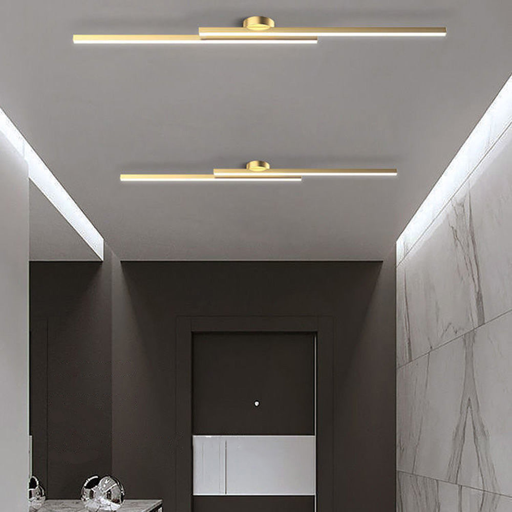 Ceiling Lamp Minimalist LED with Dual Linear Bar Design