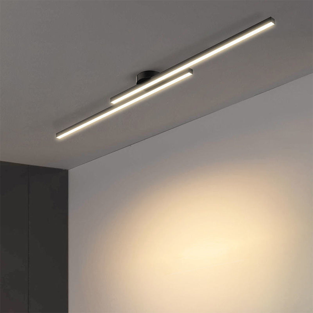Ceiling Lamp Minimalist LED with Dual Linear Bar Design