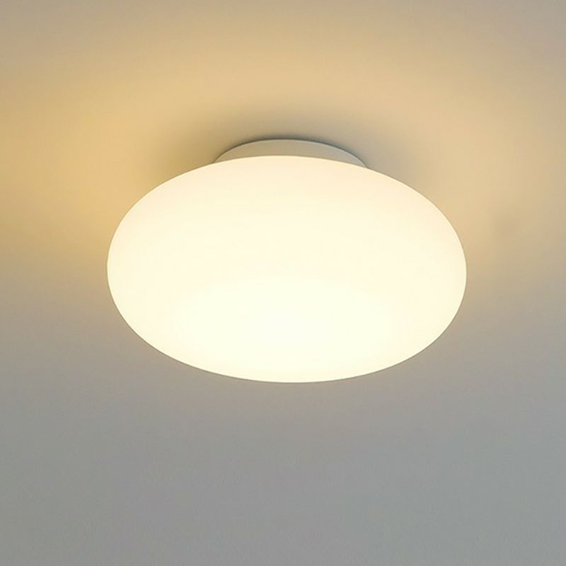 Ceiling Lamp Minimalist Modern with Oval Opal Shade and 3-Color Switch