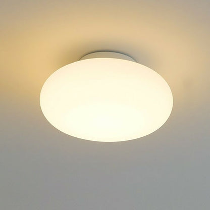 Ceiling Lamp Minimalist Modern with Oval Opal Shade and 3-Color Switch