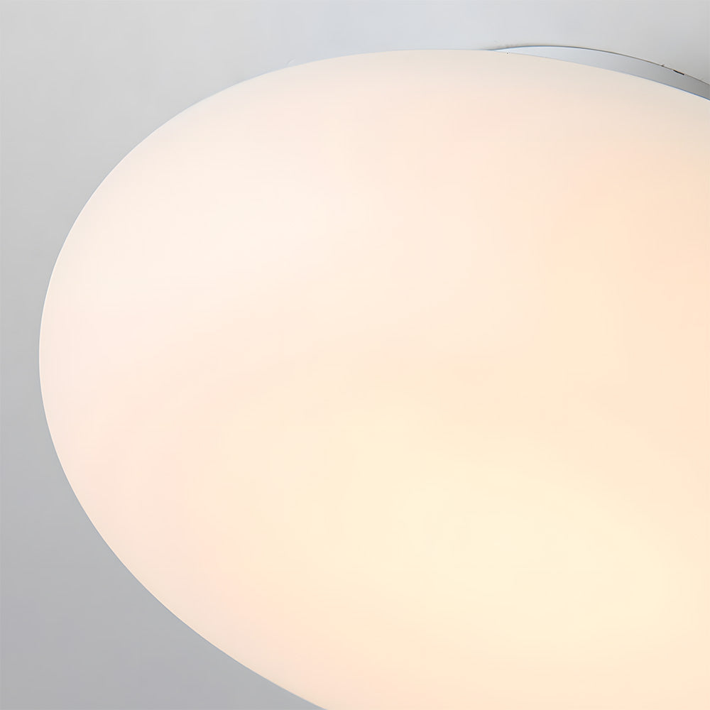 Ceiling Lamp Minimalist Modern with Oval Opal Shade and 3-Color Switch