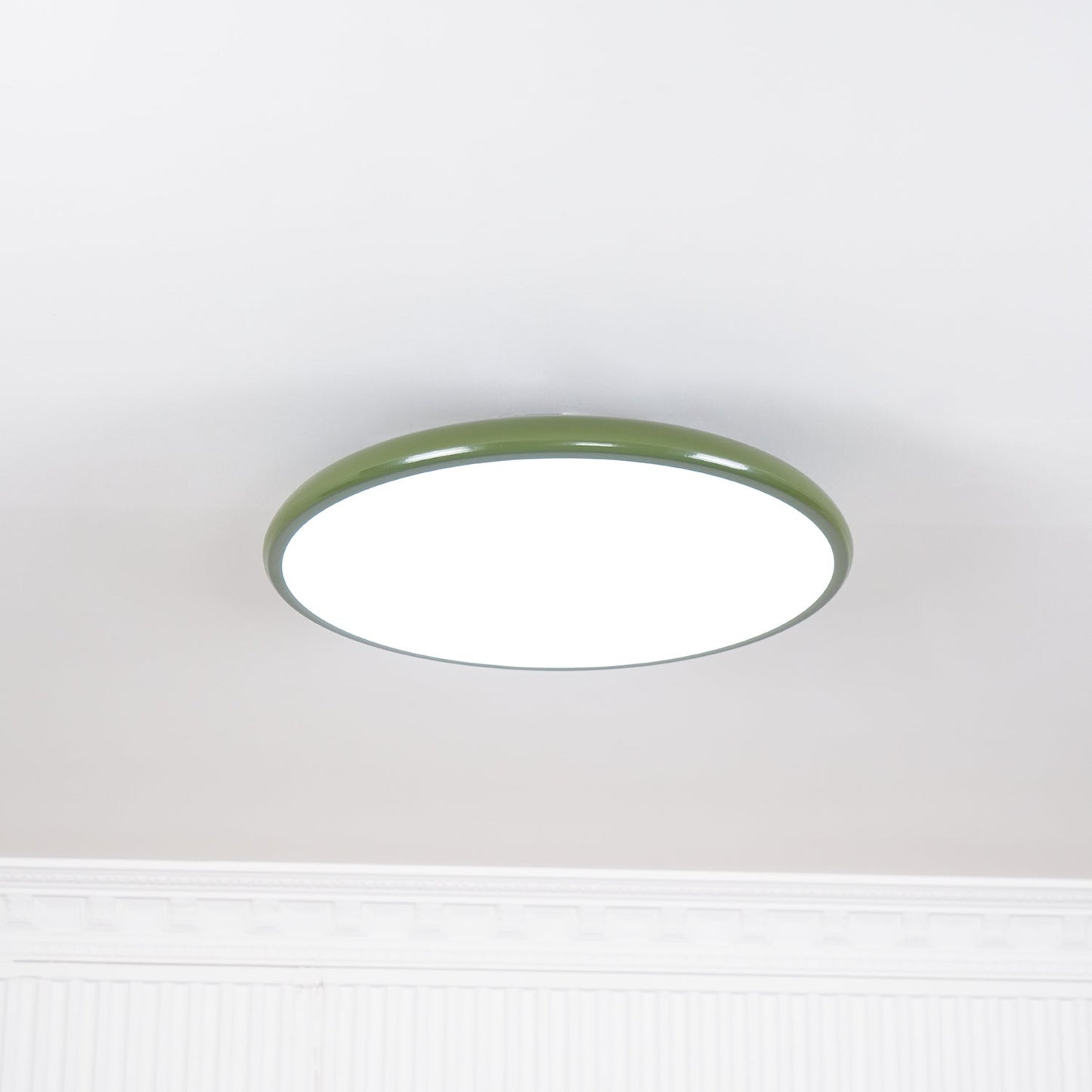 Ceiling Lamp Minimalist Round Disc with Adjustable Head and Remote Dimmer
