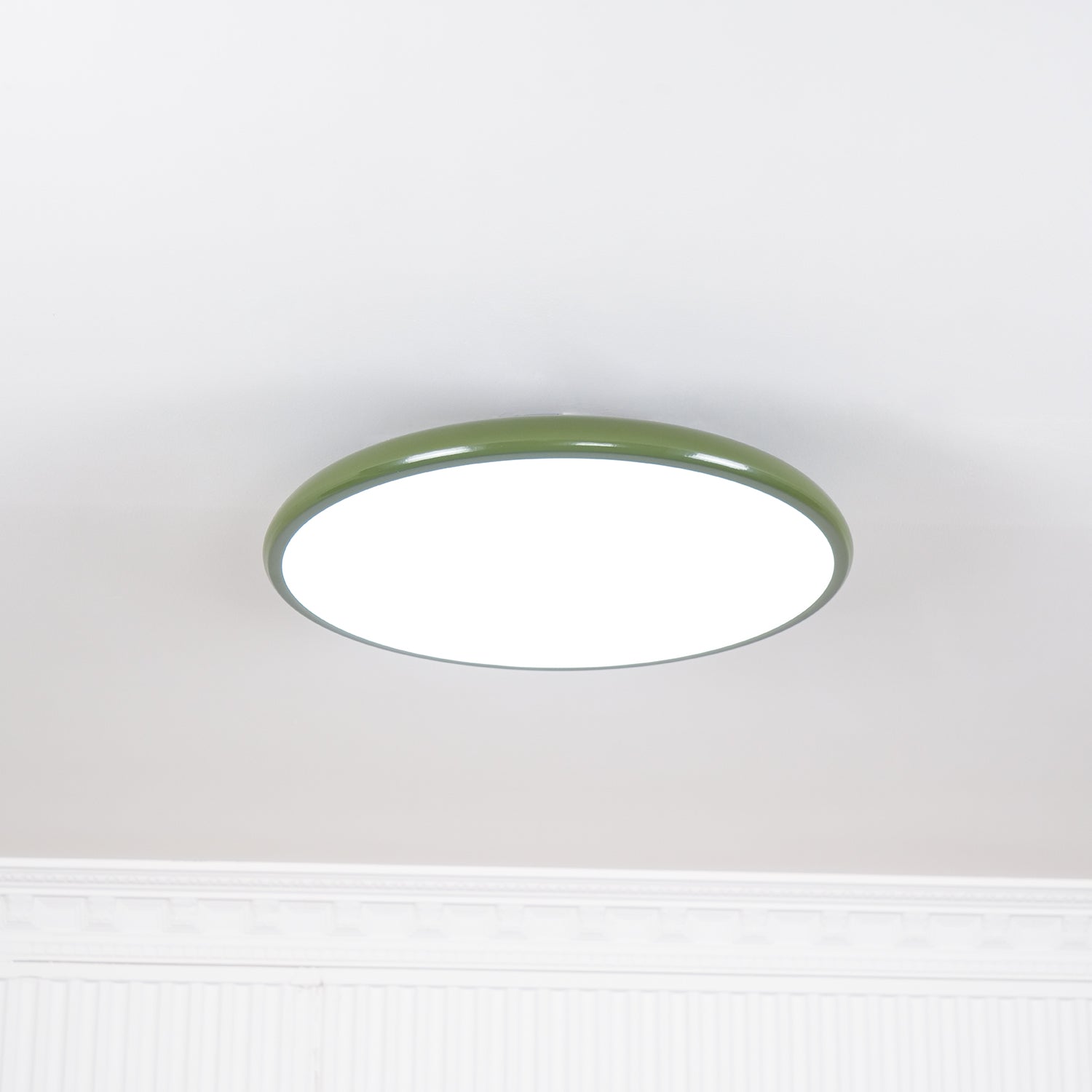Ceiling Lamp Minimalist Round Disc with Adjustable Head and Remote Dimmer