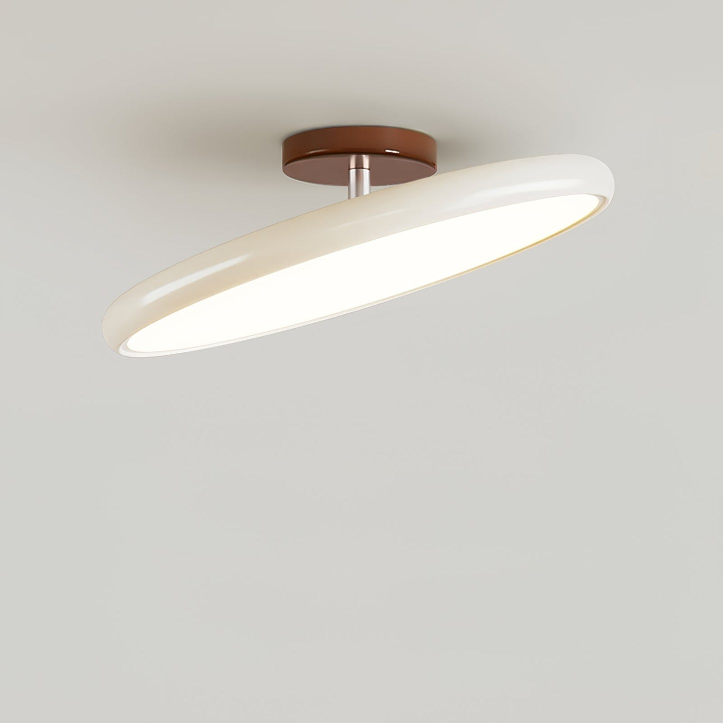 Ceiling Lamp Minimalist Round Disc with Adjustable Head and Remote Dimmer
