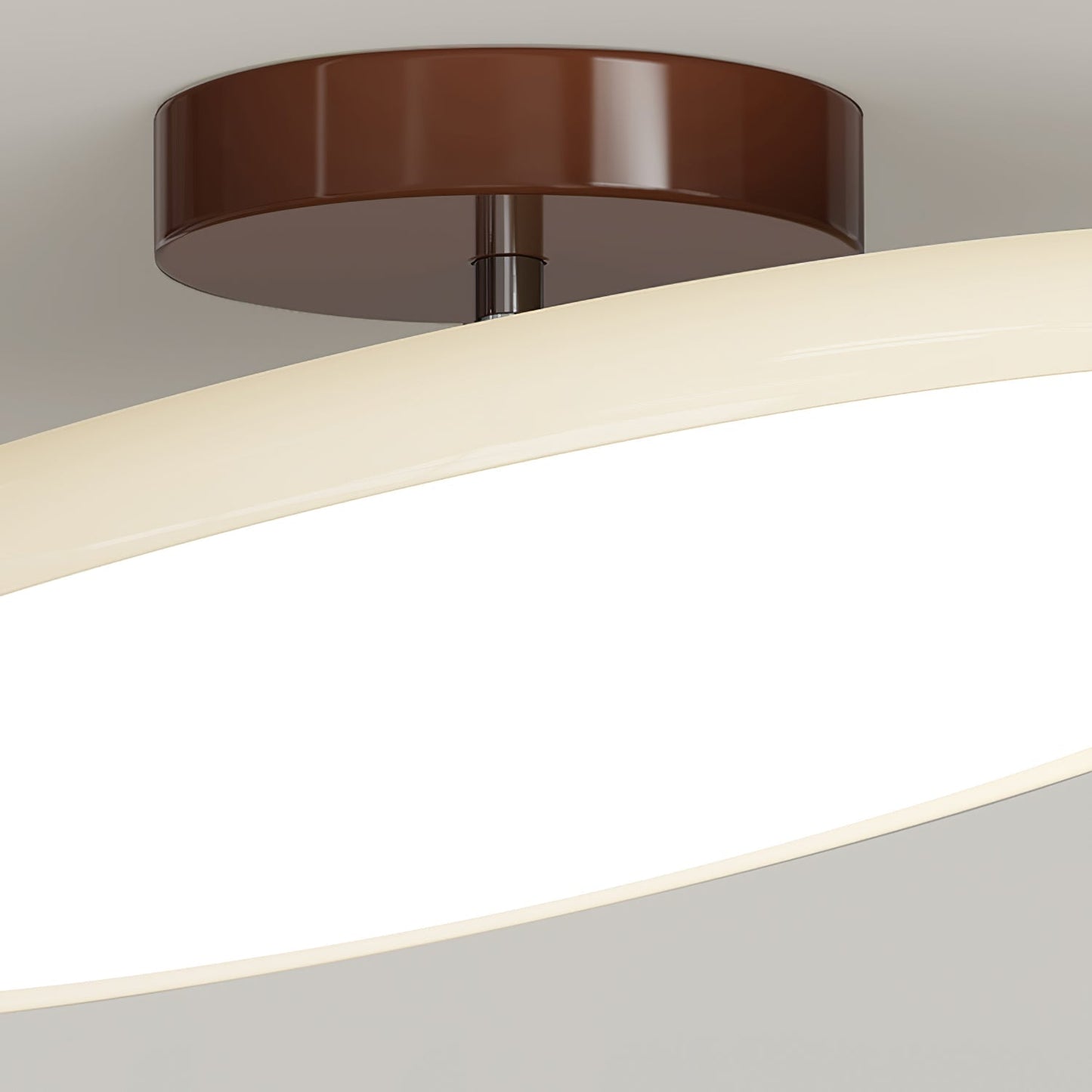 Ceiling Lamp Minimalist Round Disc with Adjustable Head and Remote Dimmer